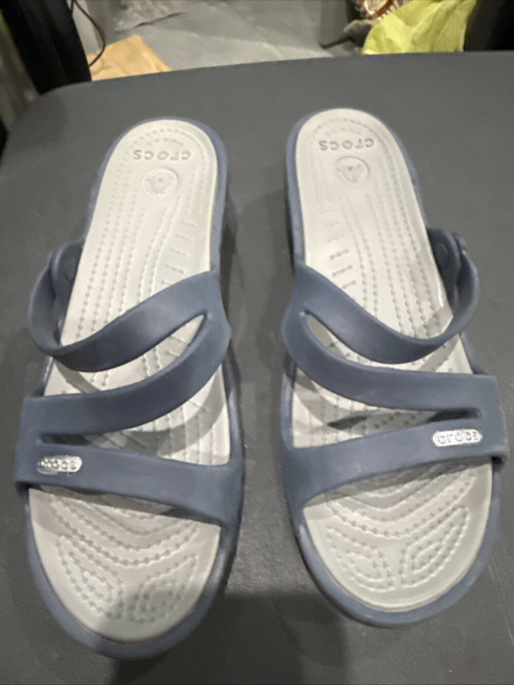 Crocs Patricia Women’s Sandal Size 8 Blue Neutral Cushion Strappy Water